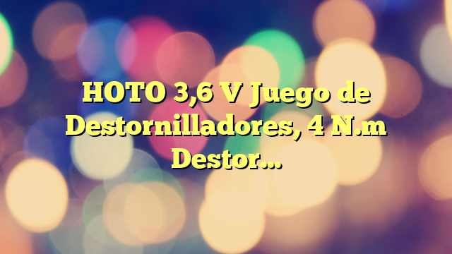 HOTO 3,6 V Juego de Destornilladores, 4 N.m Destornillador Inalámbrico, 12 Puntas de Acero S2, Luz LED, para Computadora, Montaje de Muebles – O1 Pro