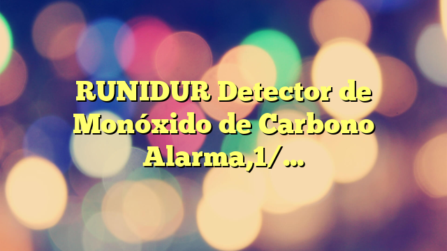 RUNIDUR Detector de Monóxido de Carbono Alarma,1/2 Pieza