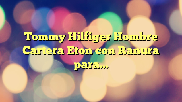 Tommy Hilfiger Hombre Cartera Eton con Ranura para Monedas