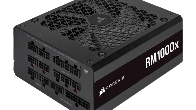 Corsair RM1000x 80 PLUS Gold Fuente de Alimentación 1000 Vatios ATX Totalmente Modular (Ventilador con Levitación Magnética de 135 mm, Amplia Compatibilidad), Negro