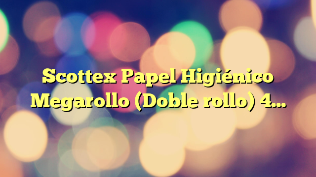 Scottex Papel Higiénico Megarollo (Doble rollo) 48 rollos equivalen a 96 rollos regulares